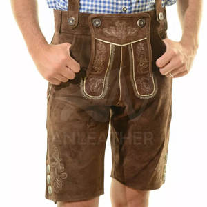 Custom Men's Bavarian Shorts Eco-Friendly Genuine Suede Lederhosen Casual Style Venta en línea - Product Image 3