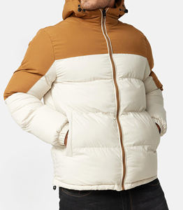 Veste matelassée à capuche unie à deux couleurs, brillante et brillante, veste matelassée en duvet, vêtement d'extérieur chaud d'hiver, manteau en duvet léger - Product Image 2