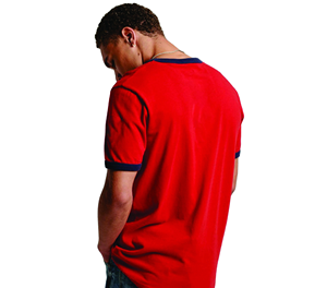 Ringer Shirt Logo personnalisé imprimé 100% coton col rond manches contrastées T-Shirt Vintage Ringer Tee en gros - Product Image 2