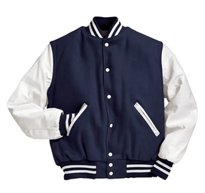 Chaqueta Varsity de Invierno para Hombre de Alta Calidad, Logotipo Personalizado, Parches Bordados en Chenilla sobre Lona, Poliéster/Algodón, Servicio OEM - Product Image 4
