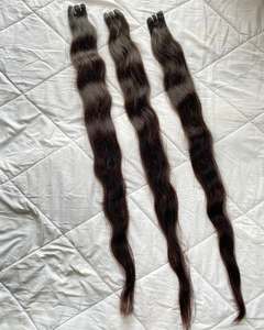 Premium Raw Indian Virgin Hair Double Drawn Paquetes de cabello humano Extensiones de peluca Temple Collection al por mayor - Product Image 3