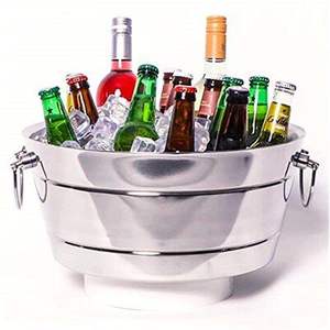 Manufactures and Suppliers of Admirable Design Bar Ware Wine <b>Tub</b> Great Quality Stainless Steel Curved Shape Wine Bucket - Product Image 4