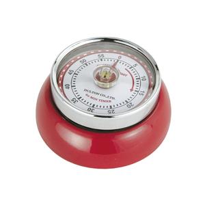 Minuteur de cuisine rétro ZASSENHAUS, rouge, pour une utilisation à court terme, taille 3 cm x 7 cm - Product Image 1