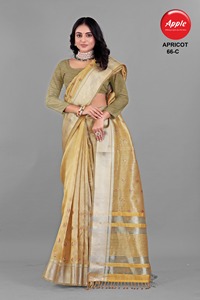 Saree en lin doux avec tissu tissé à la main naturel élégant pour les femmes léger ethnique pour l'été tenue quotidienne occasion de fête - Product Image 5