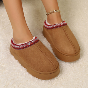 Stivali da Neve Morbidi Personalizzati da <span class=keywords><strong>Donna</strong></span> Autunno/Inverno, Slip-On <span class=keywords><strong>con</strong></span> <span class=keywords><strong>Tacco</strong></span> Piatto, Suola in PVC Resistente, <span class=keywords><strong>Stivaletti</strong></span> a Prezzo di Fabbrica - Product Image 1