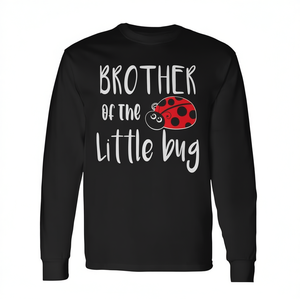 Brother of the Little Bug T-shirt à manches longues pour baby shower, adorable motif coccinelle - Product Image 2