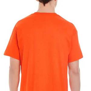 T-shirts pour hommes décontractés à manches courtes de couleur orange, vente en gros, best-seller de l'été, 100% coton, t-shirts pour hommes unis surdimensionnés - Product Image 6