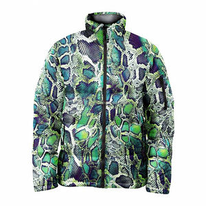 Chaqueta acolchada ecológica transpirable impermeable con logotipo frontal de cuello levantado de invierno personalizada de alta calidad, chaqueta acolchada de burbujas - Product Image 1