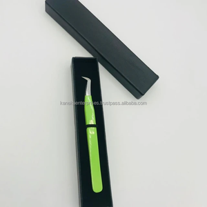 Eyelash Fiber Tip Tweezers Custom Logo Private Label Professional Precision Anti-Magnetic Anti-Static Stainless Steel Lash - Product Image 2