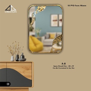 การตกแต่งบ้านที่หรูหราเริ่มต้นด้วยรายละเอียดเช่นกระจกกรอบ PVD 304 SS ที่มีผิวค้อนที่หรูหราและขัดเงาเรียบเนียน - Product Image 5