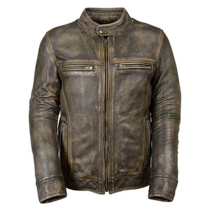 Veste en cuir pour homme, style streetwear décontracté, en cuir véritable, fabrication OEM, vente en gros - Product Image 4