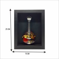 Cadre photo de guitare miniature personnalisé portugais Malhoa bois et toile décoration de la maison personnalisée avec boîte-cadeau Logo