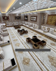 Juego de sofá U de lujo marroquí Sedari Jalsa salón de madera con almacenamiento solo se envía a Europa - Product Image 4