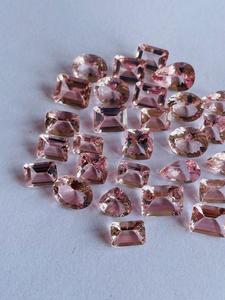 Morganite rose, couleur écrasée, zircone cubique vive et brillante, produit en vrac fait à la main, pierre précieuse pour la fabrication de bijoux - Product Image 5