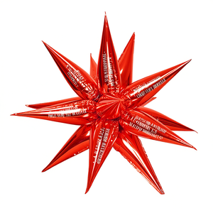 Party <b>Love</b> Balloon Estrella Multipuntas Red 26 Inch <b>66</b> Cm 12 Pcs Bag - Product Image 1