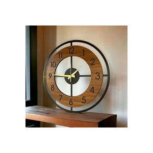 50cm <b>Silent</b> Wall <b>Clock</b> Wooden Black Walnut Furniture Patterned Gift Unique Large Size <b>Clock</b> - Product Image 3