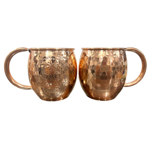 Tazas de cobre Moscow Mule con superficie martillada - Product Image 1