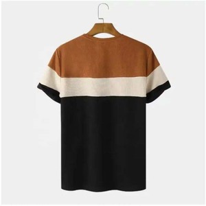 Personalizado 100% algodón 230-300GSM camisetas de gran tamaño de los hombres de lavado ácido desgastado Vintage patrón sólido Casual impreso camisetas - Product Image 6
