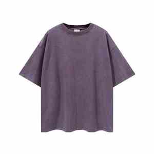 เสื้อยืดผ้าฝ้ายหนาสำหรับผู้ชายตามสั่งลายกราฟฟิกแอซิดไซส์ใหญ่พิเศษไซส์ใหญ่พิเศษสไตล์วินเทจ - Product Image 3