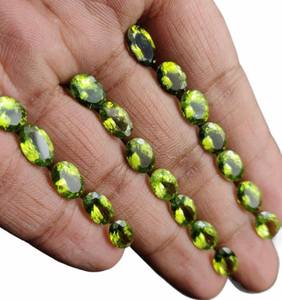 100% peridoto Natural piedra preciosa suelta Color verde corte ovalado precioso peridoto piedra preciosa calidad increíble corte brillante piedras preciosas sueltas - Product Image 3