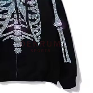 Sweat à capuche en strass pour homme, matière chaude pour l'hiver 2026, article tendance de la rue, nouveau modèle à porter - Product Image 5