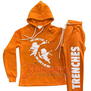 Survêtements imprimés bouffants personnalisés unisexes Pantalons de survêtement et sweats à capuche délavés Ensemble de survêtements de jogging en deux pièces Survêtements - Product Image 6