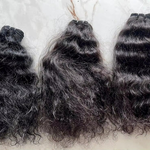 Extensions de cheveux vierges indiennes de luxe, qualité supérieure, fabriquées en Inde, double trame, styles de boucles brésiliennes, teintes - Product Image 1