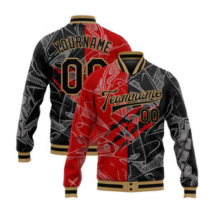 Full Sublimation Varsity Jacket Stand Collar | Custom Printed Letter Graphics | Anti-UV Breathable Reversible Vintage Sportswear - Product Image 1
