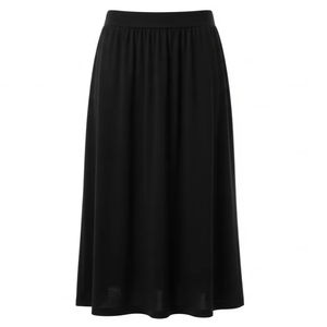 Jupe en mélange de spandex teint uni, polyester, élasthanne, extensible, confortable, décontractée, pour le bureau, usage quotidien, fournisseurs de vêtements en gros, ventes - Product Image 1