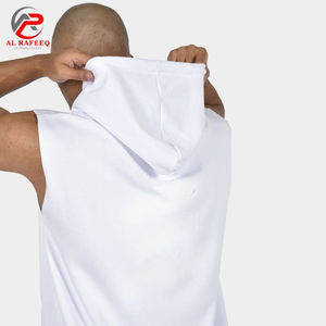 Sweat-shirt sans manches pour homme, entraînement de musculation en salle de sport, course à pied, coupe ajustée, coton et polyester, pull sans manches pour homme - Product Image 3