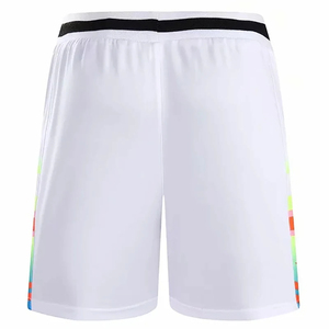 HASH INTERNATIONAL Men's White Quick Dry Sport Shorts With Colorful Side Stripe Elastic Waist Knitted Polyester <b>Running</b> Jogging - Product Image 6