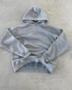 Sudadera con Capucha Vintage con Logotipo Personalizado, Sudadera Lisa Extra Grande, Sudadera con Capucha Lisa al por Mayor, Sudadera de Algodón Lavada al Ácido, Mezcla de Algodón - Product Image 1