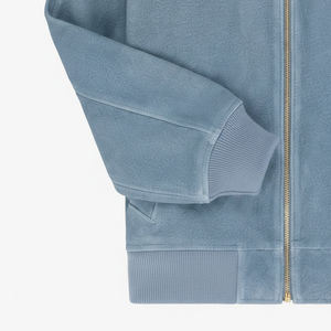 2026 <b>Men's</b> Blue <b>Suede</b> Varsity <b>Jacket</b> Custom Logo Front Stand Collar Winter Slim Fit Windbreaker Wholesale High Quality - Product Image 5