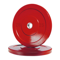Ensemble de plaques de musculation en caoutchouc souple antidérapant de haute qualité et durable, 10-25 kg, couleur personnalisée, marque HRM, unisexe