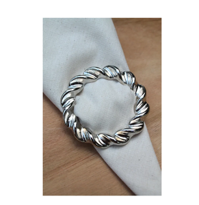 Offre Spéciale anneau de serviette en travertin en aluminium fait à la main avec la conception de la fleur belle à un coût raisonnable - Product Image 2