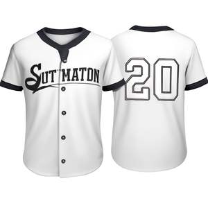 Camisas lisas transpirables de alta calidad-Jersey de béisbol infantil de rayas personalizadas Diseño de equipo de arranque de retroceso marrón al por mayor - Product Image 4