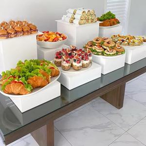 Exquisite <b>White</b> Cake and Bakery Riser Display Stand: The Ideal Showcase for Your Creations at Bakeries and Special Events - Product Image 1
