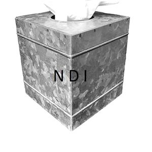 Boîte à mouchoirs décorative galvanisée, article d'usage quotidien, centre de table design, boîte de rangement pour hôtels - Product Image 1