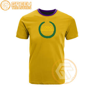 T-shirt brodé en jersey oméga personnalisé fraternité grec de haute qualité Psi hommes respirant vente en gros t-shirts sororité - Product Image 1