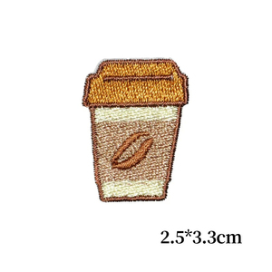 Patchs brodés pour tasses à café, machines à café, badges de café pour chemises, patchs brodés adhésifs pour machines à café, service OEM - Product Image 5