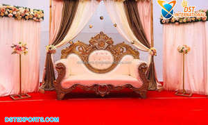 Luxury Wedding Couch for Ring Ceremony Elegant Wedding <b>Sofa</b> for Reception Party <b>Gold</b> Plated Wedding <b>Sofa</b> for Bride & Groom USA - Product Image 3