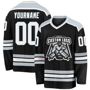 Maillot de hockey sur glace, faible MOQ, concevez votre propre uniforme de hockey sur glace personnalisé avec logos personnalisés, prix de gros, OEM - Product Image 1