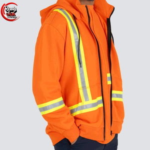 Sudadera con capucha de manga larga para hombre, ropa de trabajo de poliéster de alta visibilidad con característica transpirable, chaqueta de seguridad reflectante impermeable - Product Image 3