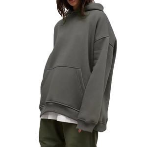 Sudadera con Capucha Extra Grande de Secado Rápido y Ligera para Mujer, Estilo Urbano con Hombros Caídos y Estampado de Logotipo Personalizado 2026 - Product Image 1