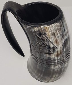 Mug en corne de buffle de qualité supérieure, mug à boire viking, grande taille, en provenance d'Inde par HANNAN HANDICRAFT - Product Image 4