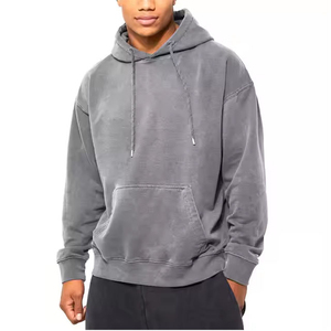 Sudaderas con Capucha para Hombre, Estilo Urbano Casual, Lavado Ácido, Textura Lavada, Ajuste Cómodo, Costuras Duraderas, Aspecto Elegante - Product Image 4