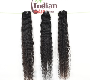 ผมแท้จากอินเดีย 100% ไม่ผ่านการแปรรูป สีดำธรรมชาติ แบบมัด ลอน ไม่ผ่านการดัดเคมี จัดเรียงเกล็ดผม - Product Image 1