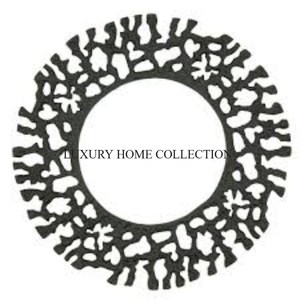 Décoration de table de grande taille enduite de poudre noire nourriture sous assiette plaque de chargeur en métal de qualité supérieure - Product Image 1