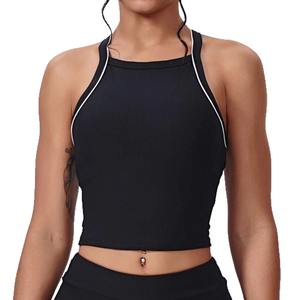 Camiseta sin Mangas para Yoga, Cuello en U, Estilo Casual, Color Sólido para Mujer - Product Image 4