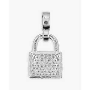 Colgante de Candado de Moissanita de Oro de 14K con Diamantes - Categoría de Producto - Product Image 5